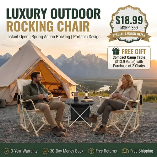 Smooth spring-action rocking design delivers comfortable using experience