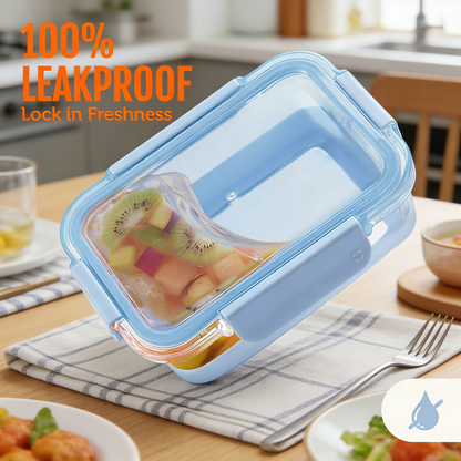 800ML Glass Food Storage Containers with Lids, Leakproof Meal Prep Containers, Oven Microwave Freezer Dishwasher Safe with Non-Slip Base
