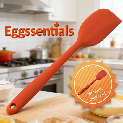 4-Cup Egg Poacher Pan with Lid, Non-Stick Egg Cooker Set with Silicone Spatula, Heat Resistant Handle for Breakfast Cooking