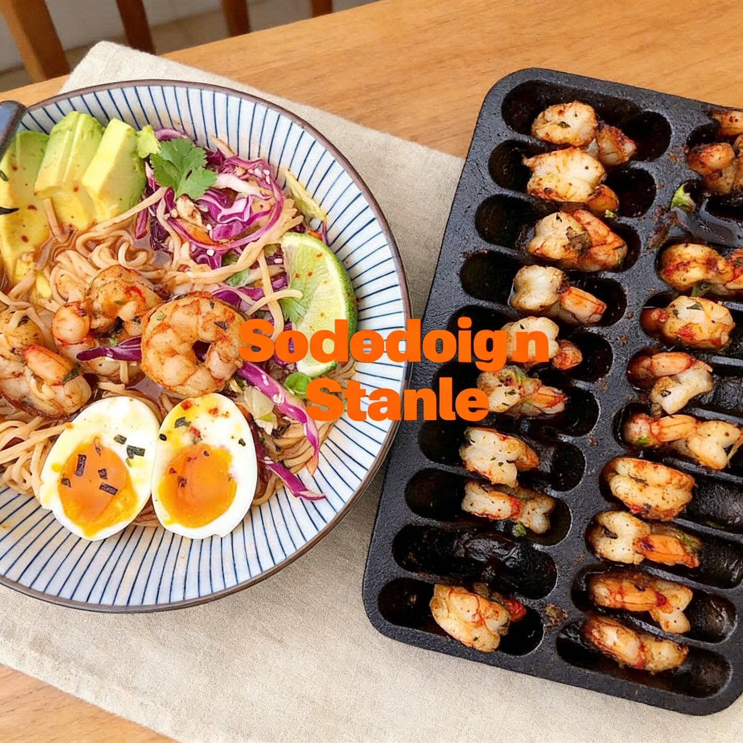 Pre-Seasoned Cast Iron Grill Tray for Shrimp & Sausage Grilling